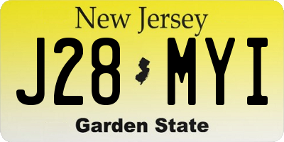 NJ license plate J28MYI