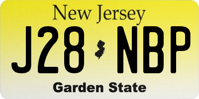 NJ license plate J28NBP