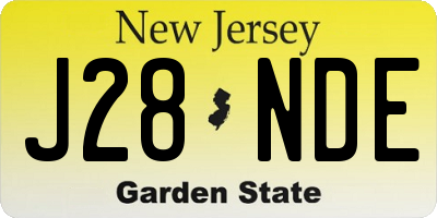 NJ license plate J28NDE