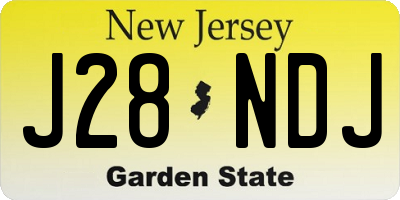 NJ license plate J28NDJ