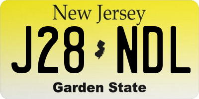 NJ license plate J28NDL
