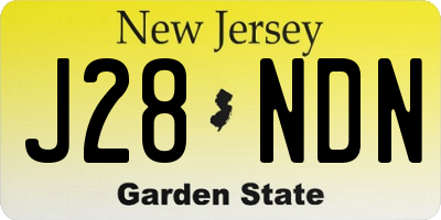 NJ license plate J28NDN