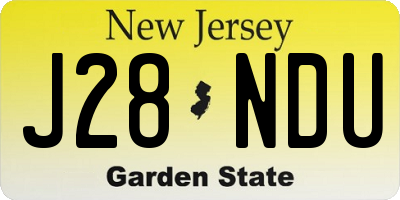 NJ license plate J28NDU