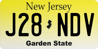 NJ license plate J28NDV