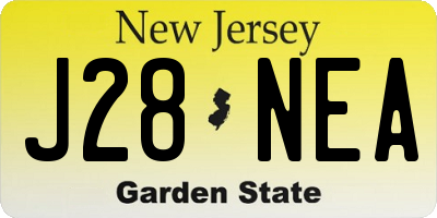 NJ license plate J28NEA