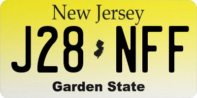NJ license plate J28NFF