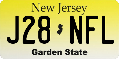 NJ license plate J28NFL