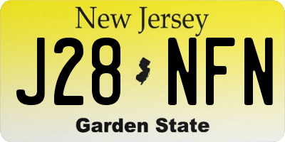 NJ license plate J28NFN