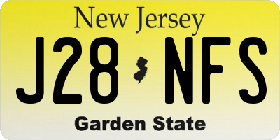 NJ license plate J28NFS