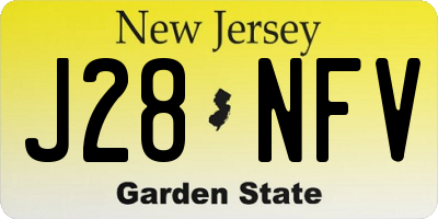 NJ license plate J28NFV
