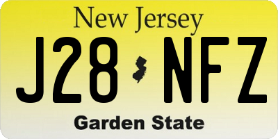 NJ license plate J28NFZ