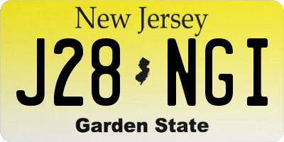 NJ license plate J28NGI