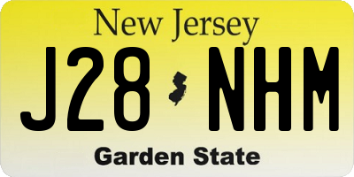 NJ license plate J28NHM