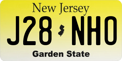 NJ license plate J28NHO