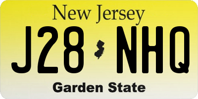 NJ license plate J28NHQ