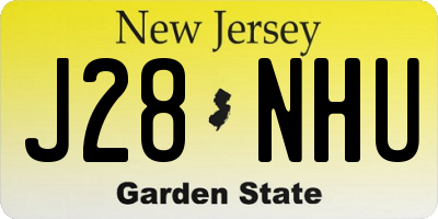 NJ license plate J28NHU