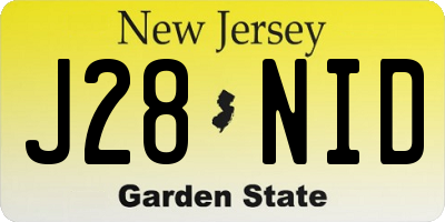NJ license plate J28NID