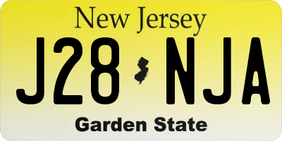 NJ license plate J28NJA