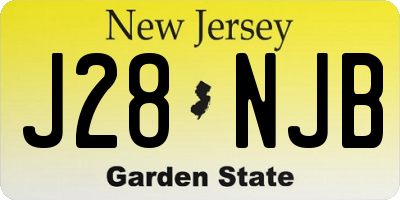 NJ license plate J28NJB