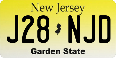 NJ license plate J28NJD