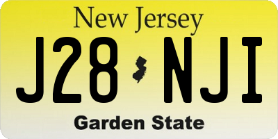 NJ license plate J28NJI