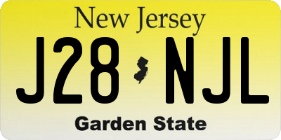 NJ license plate J28NJL