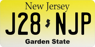 NJ license plate J28NJP