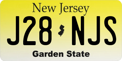 NJ license plate J28NJS