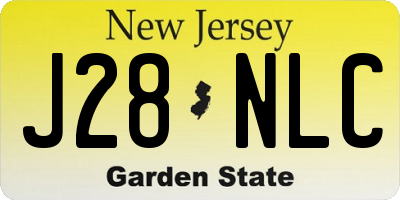 NJ license plate J28NLC