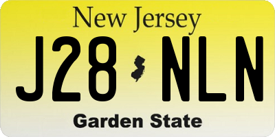 NJ license plate J28NLN