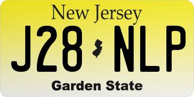 NJ license plate J28NLP