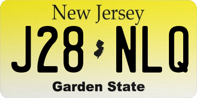 NJ license plate J28NLQ
