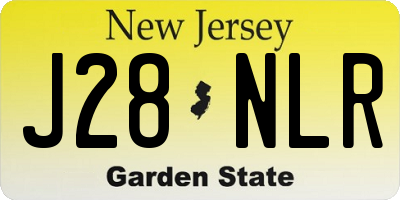 NJ license plate J28NLR