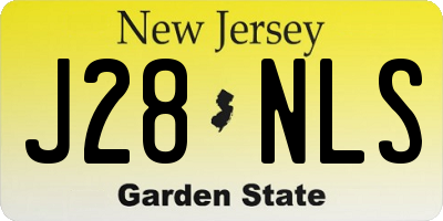 NJ license plate J28NLS