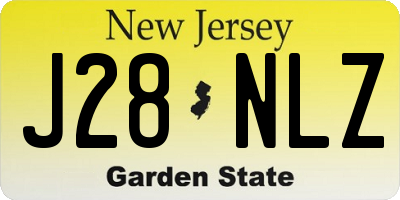 NJ license plate J28NLZ
