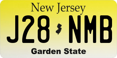 NJ license plate J28NMB