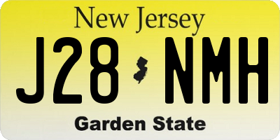 NJ license plate J28NMH