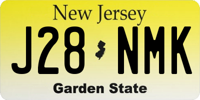NJ license plate J28NMK