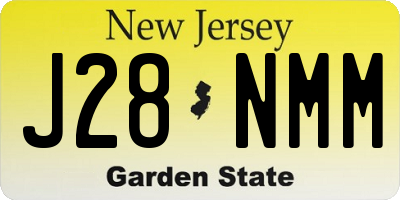 NJ license plate J28NMM