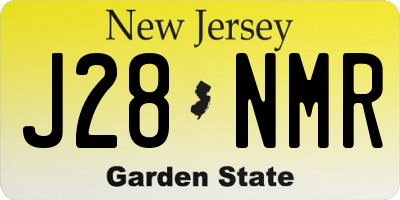NJ license plate J28NMR