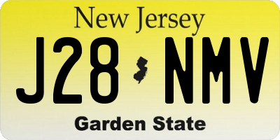 NJ license plate J28NMV
