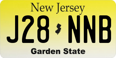 NJ license plate J28NNB