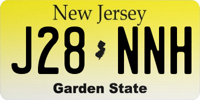 NJ license plate J28NNH