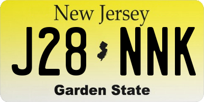 NJ license plate J28NNK