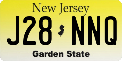 NJ license plate J28NNQ