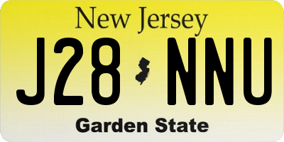 NJ license plate J28NNU