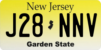 NJ license plate J28NNV