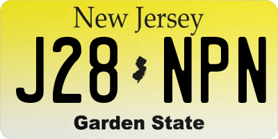 NJ license plate J28NPN