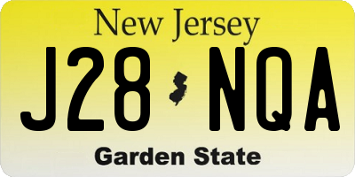 NJ license plate J28NQA