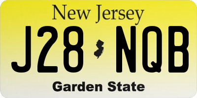 NJ license plate J28NQB